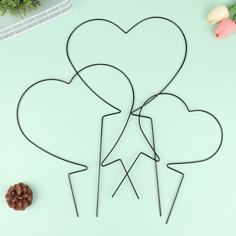 2Pcs Iron Heart-Shaped Garden  - Florist Supp avaliação e preço