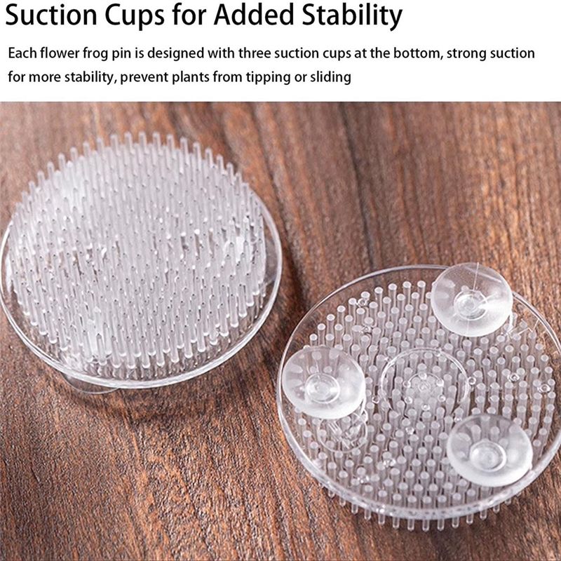 Set Of 12 Clear Plastic Pin Fr - Flower Frog Pin avaliação e preço