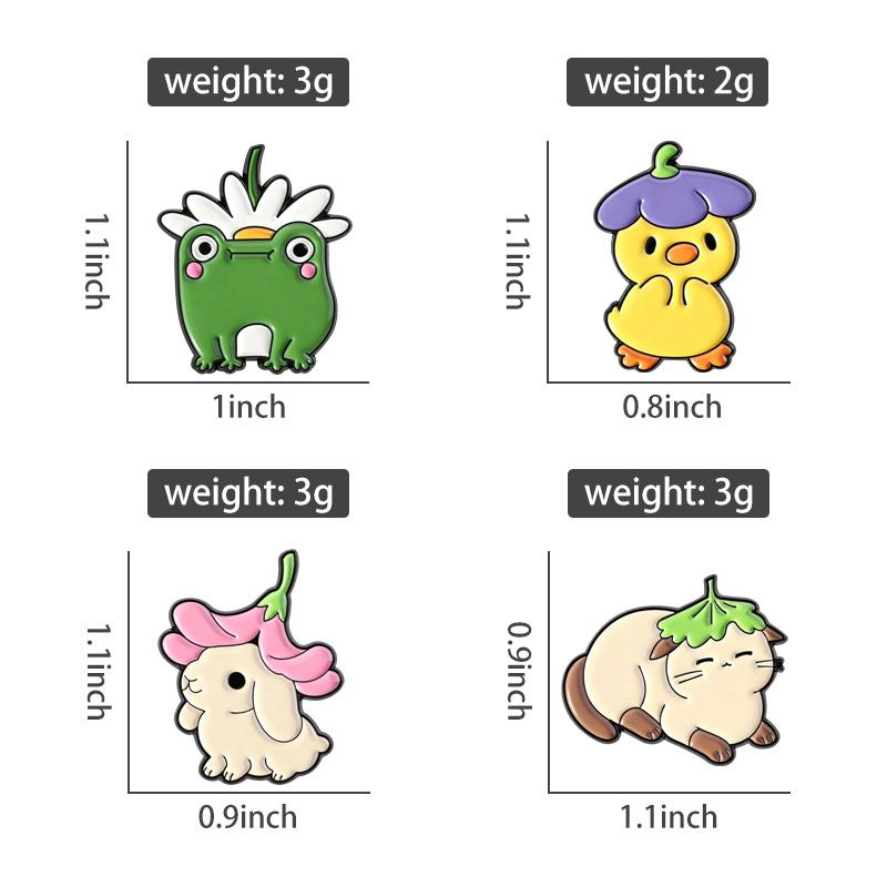 Flowers Leaf Hat Enamel Pins C - Flower Frog Pin avaliação e preço