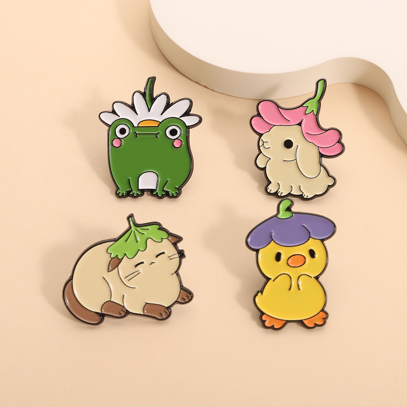 Flowers Leaf Hat Enamel Pins C - Flower Frog Pin avaliação e preço